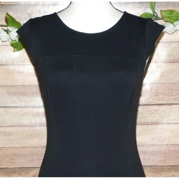 Kate Young Ladies Black Dress Size 2 Fit And Flare Back Zip Whimsy Goth - Picture 2 of 12